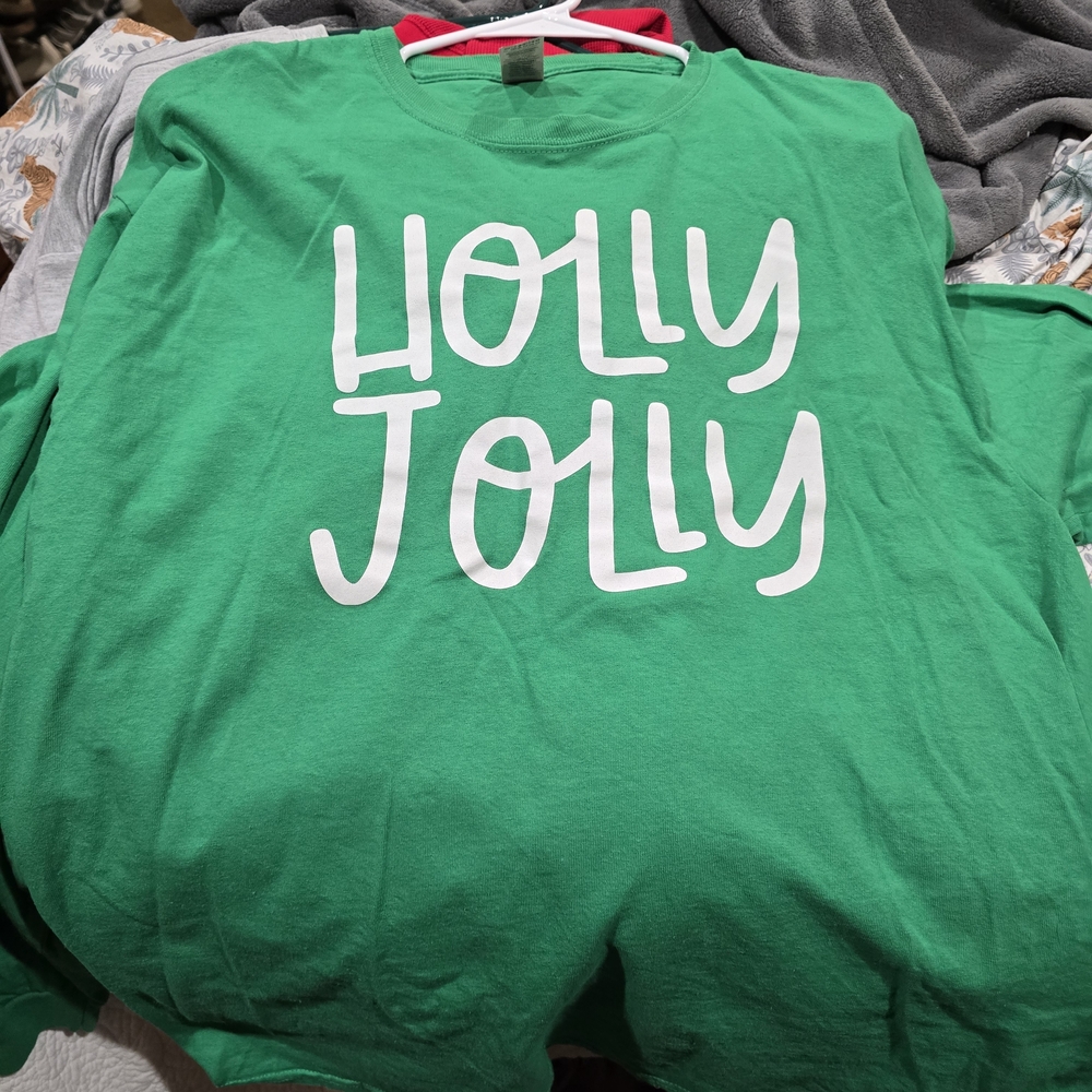Gildan Green 'Holly Jolly'  Long Sleeve Tee